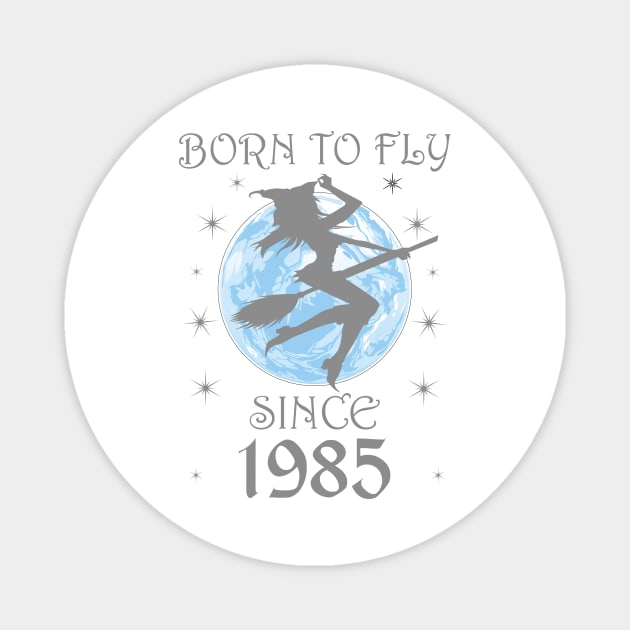 BORN TO FLY SINCE 1953 WITCHCRAFT T-SHIRT | WICCA BIRTHDAY WITCH GIFT Magnet by Chameleon Living